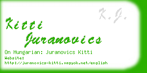 kitti juranovics business card